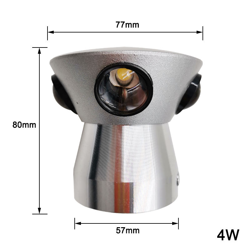3W 4W 5W LED Aluminium Wall light Round Bedside Lamp Bedroom Sconces Wall-Mounted Lighting Fixture