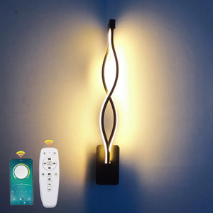 Novelty 16W LED Wall Sconces Indoor Home 21W 2.4G Dimming Fancy Wall Light with Remote Control Stairs Lamp
