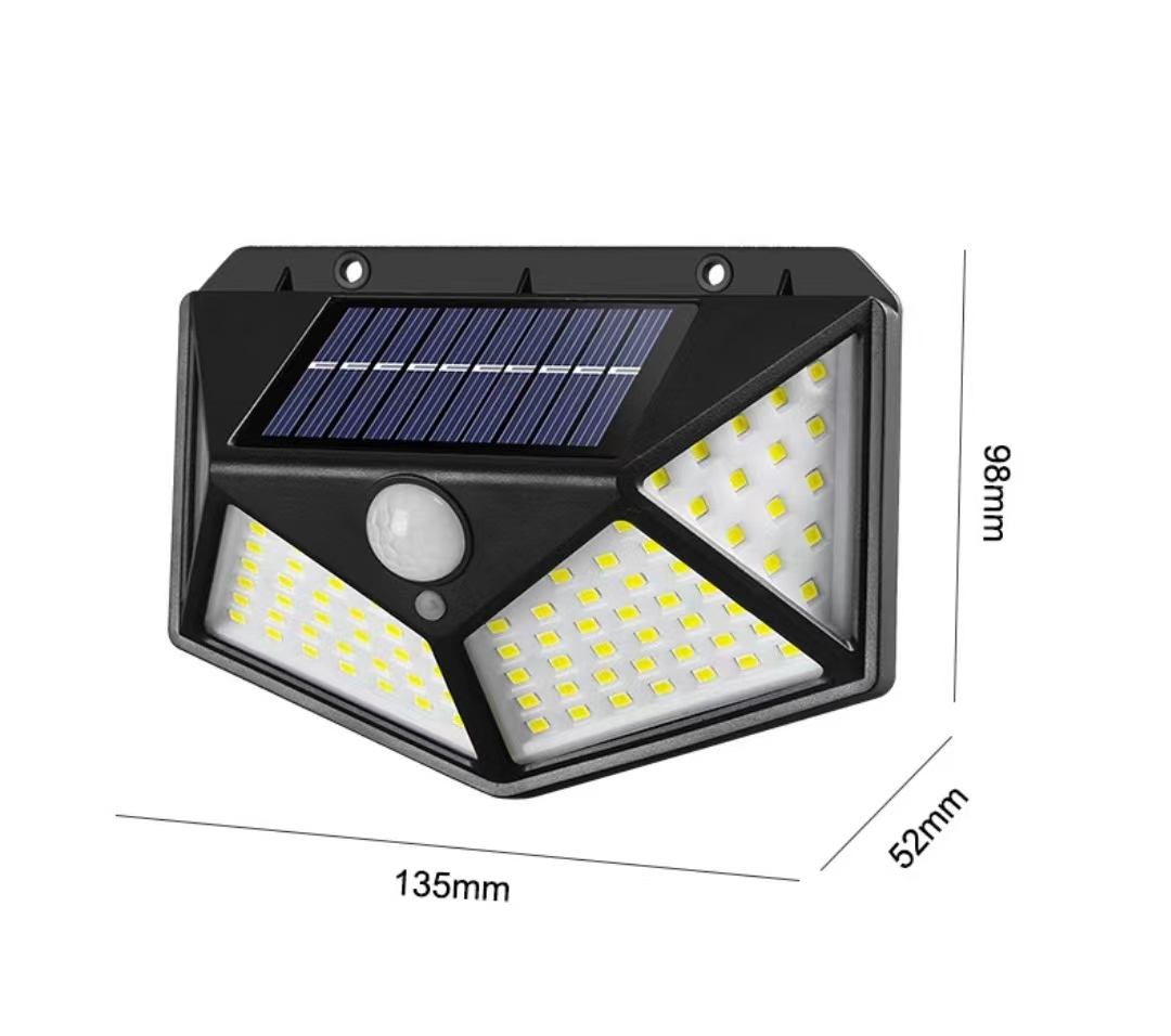 100 LED Solar Wall Lights Outdoor Solar Lamp Motion Sensor Solar Powered Sunlight Street Light for Garden Light