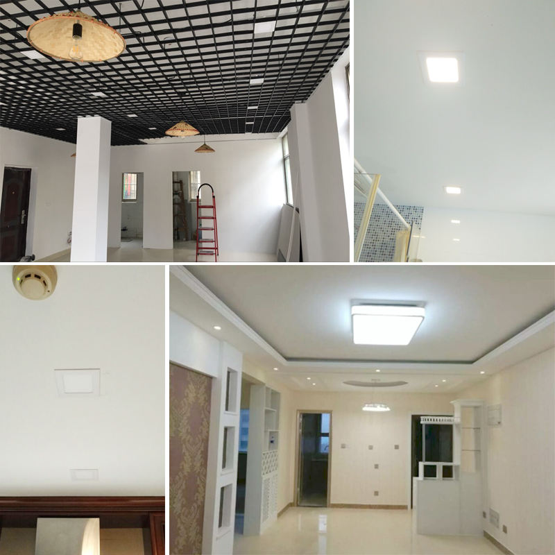 Ultra-thin Dimmable Real Full Power Square LED Panel Ceiling Lamp LED down light 3W/4W/6W/9W/12W/15W/18W/24W Warm/Cold White