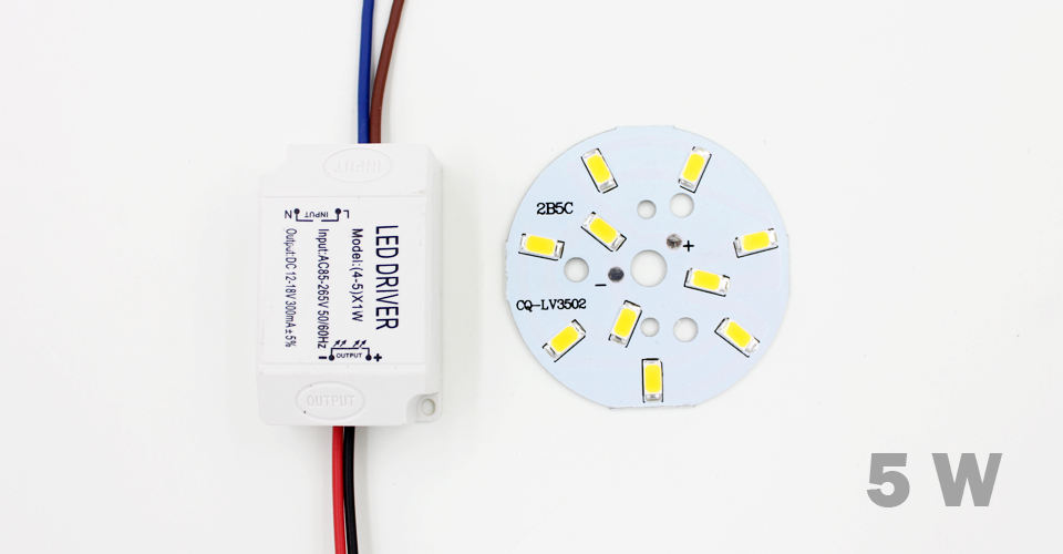 3W 5W 7W 9W 12W 15W 18W 24W SMD5730 Light-emitting diode chip+plastic shell LED driver power supply for LED ceiling light