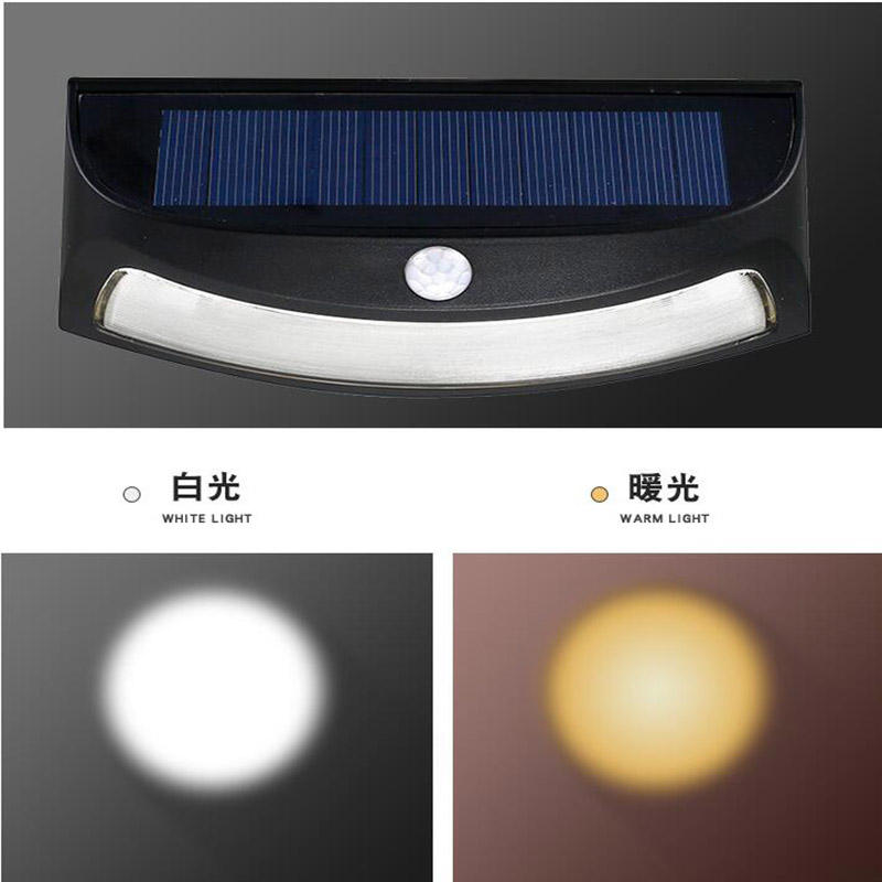 IP44 High quality New smile Solar light For garden Light Solar Power Fence Security Light with Motion Sensor
